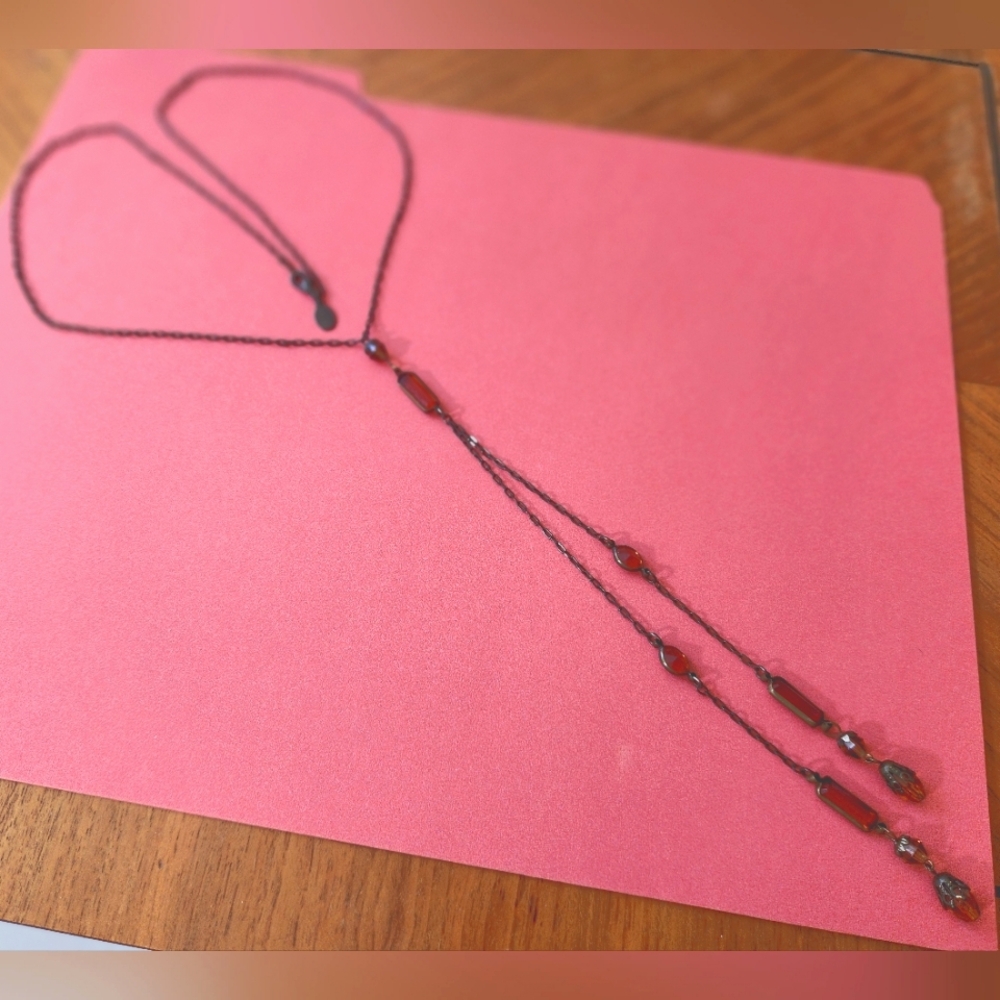 Robert Rose Lariat Necklace